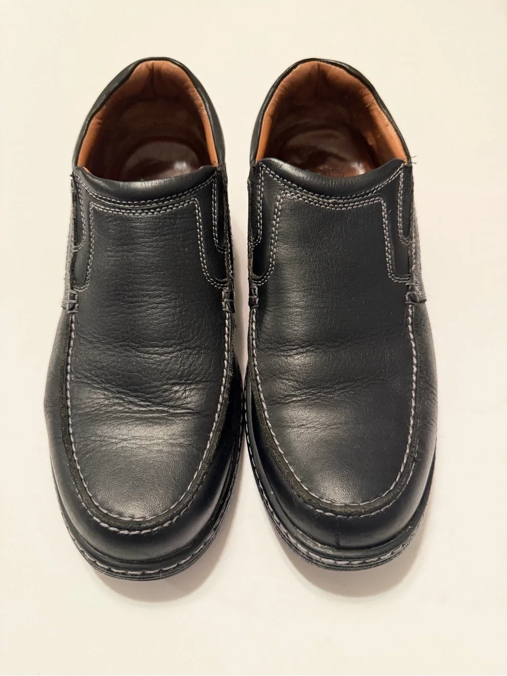 Johnston & Murphy XC4 Men's Black Leather Waterproof Slip-On Loafers 9.5M